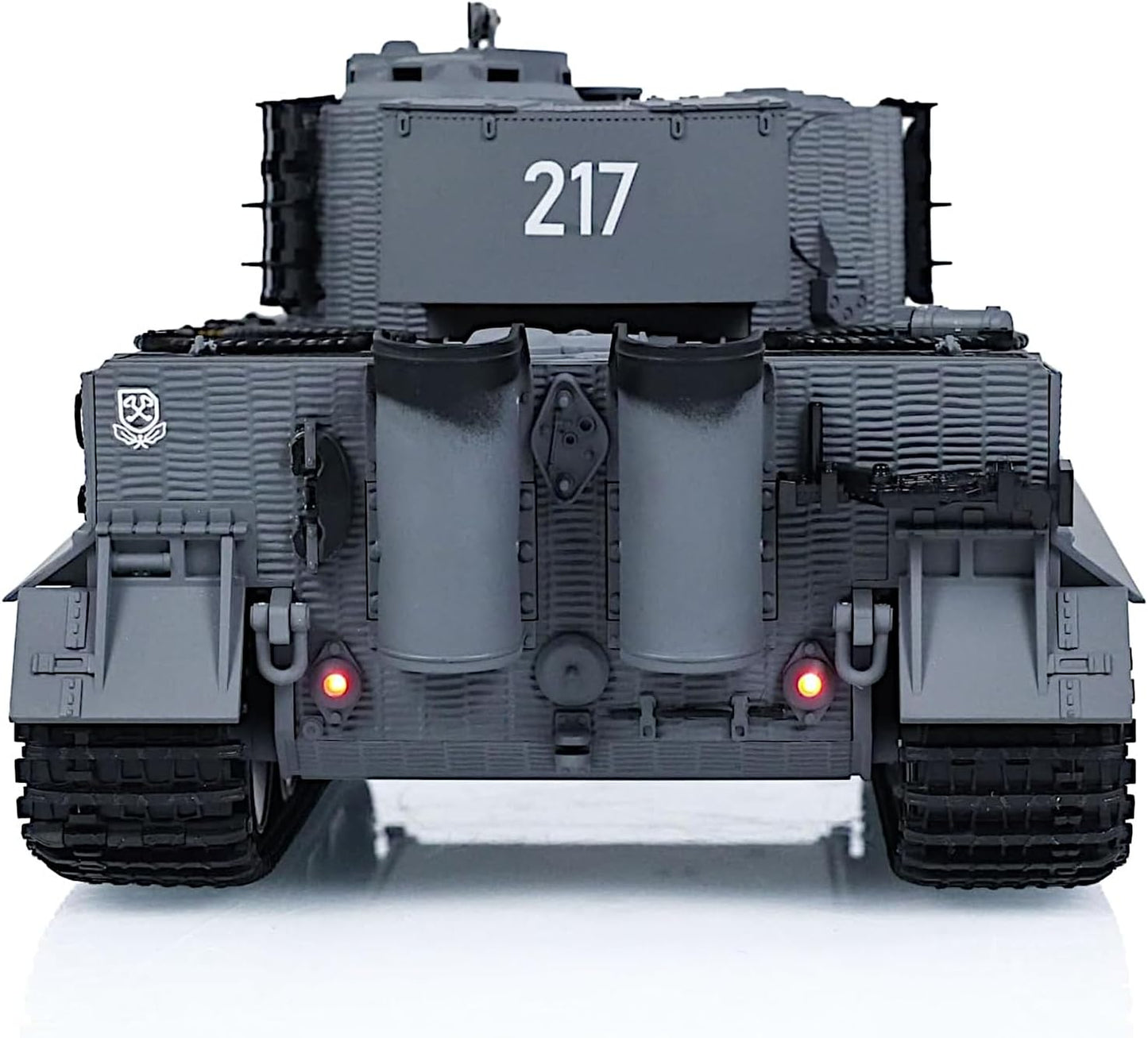 German Tiger I Heavy Tank, 1/24 Infrared IR Combat Panzer RTR 2.4Ghz RC Armored Vehicle, Taigen 3841-11-M Standard Paintless Middle Version, Sound Light Recoil WWII Military Model, Gray