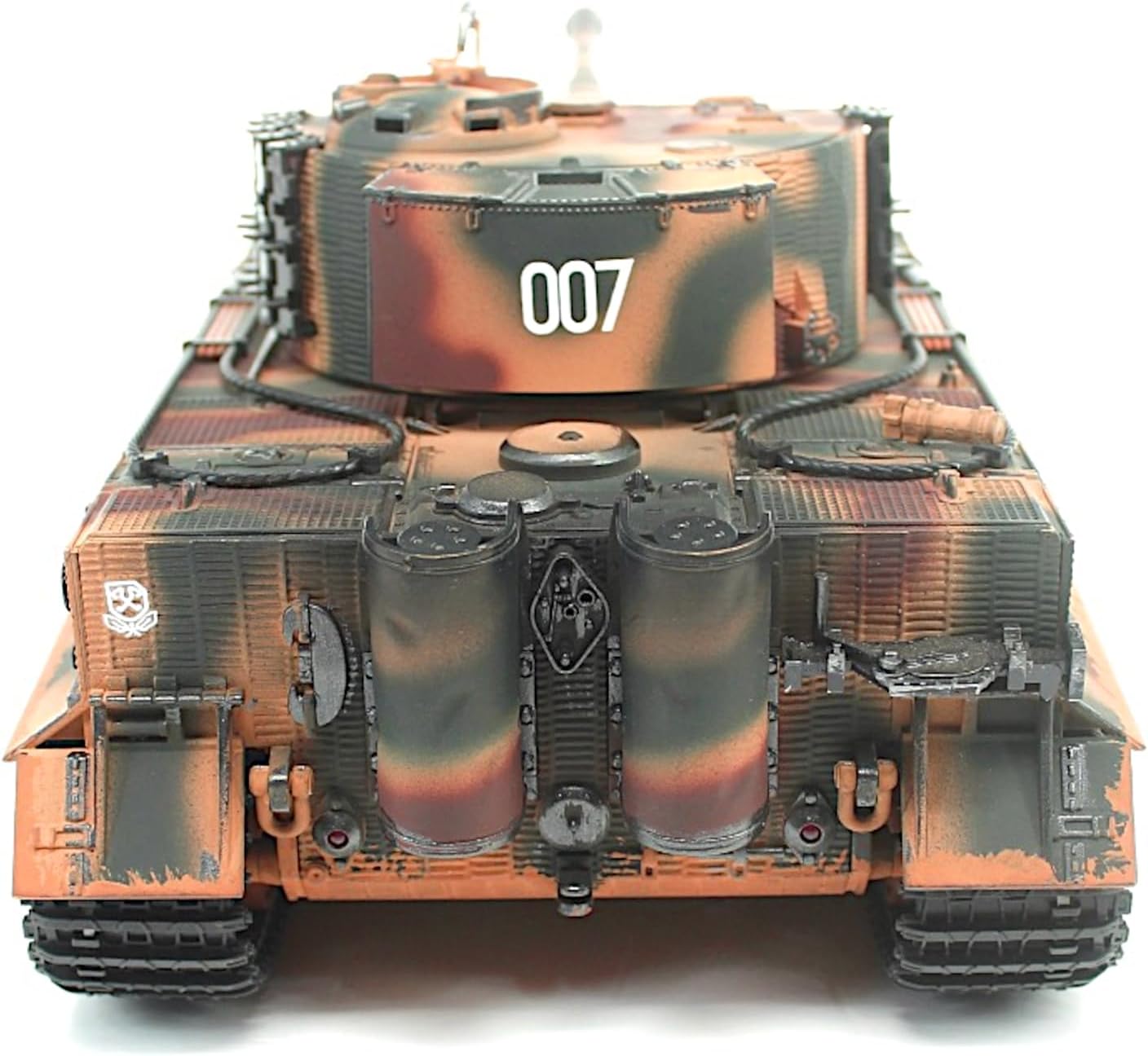 German Tiger I Heavy Tank, 1/24 Infrared IR Combat Panzer RTR 2.4Ghz RC Armored Vehicle, Taigen 3841-11-L-C Late Version Airbrush Paint, Sound Light Recoil WWII Military Model, Camouflage