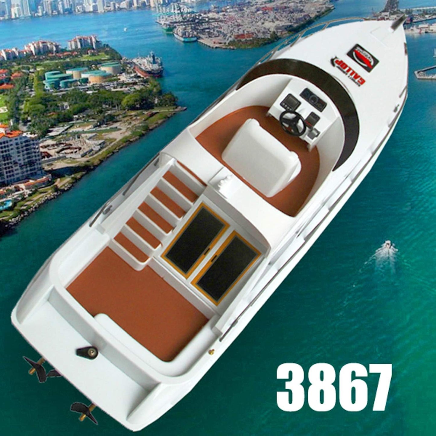 Salina Luxury Yacht RC Model Boat 2.4Ghz Radio Remote Control Speed Watercraft Racing Ship 28" Modern Cruise