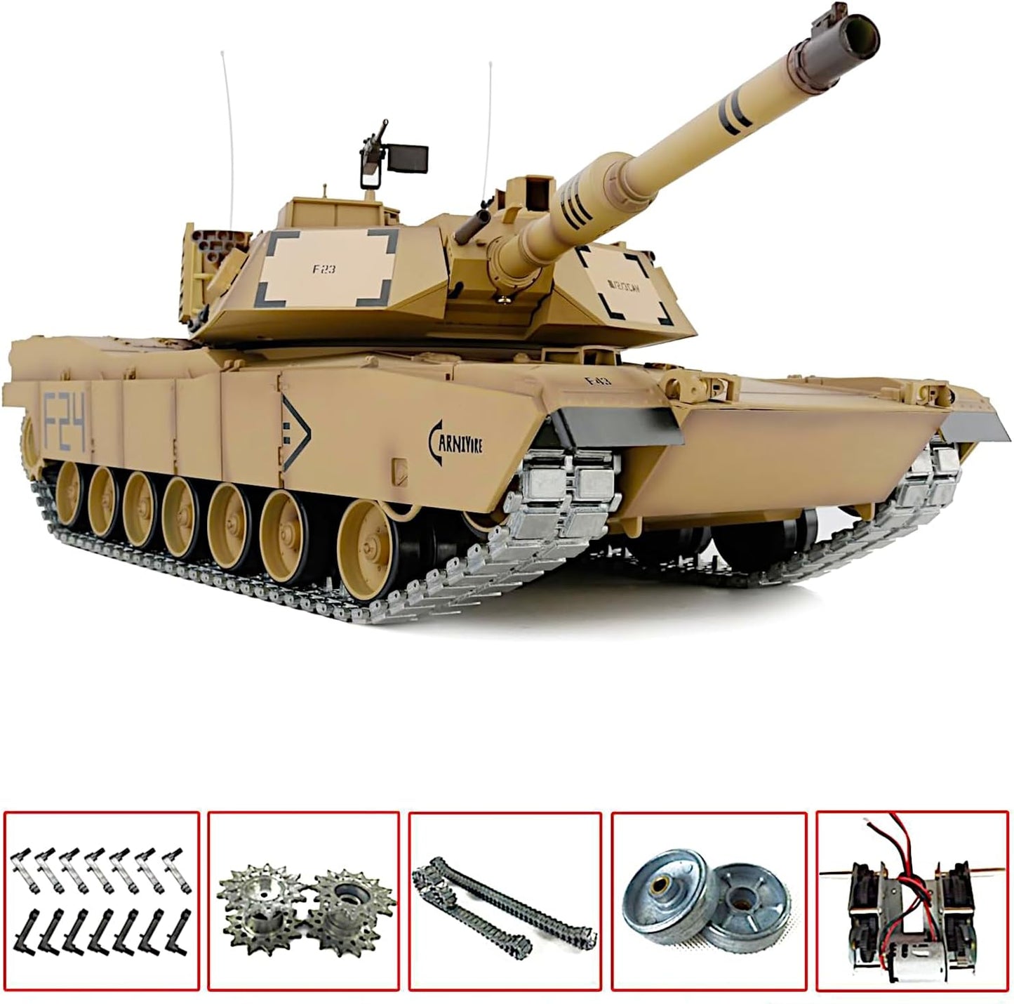 Abrams M1A2 US Tank, 1/16 RC Military Model, Heng Long 3918 PRO Edition Upgrade Steel Gear Track Suspension Sprocket Idler Road Wheel, Airsoft Infrared Combat, Smoke Sound Light Recoil