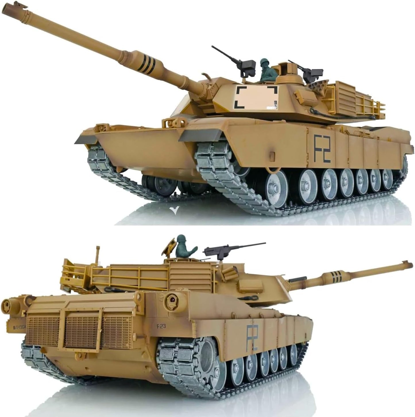 Abrams M1A2 US Tank, 1/16 RC Military Model, Heng Long 3918 PRO Edition Upgrade Steel Gear Track Suspension Sprocket Idler Road Wheel, Airsoft Infrared Combat, Smoke Sound Light Recoil