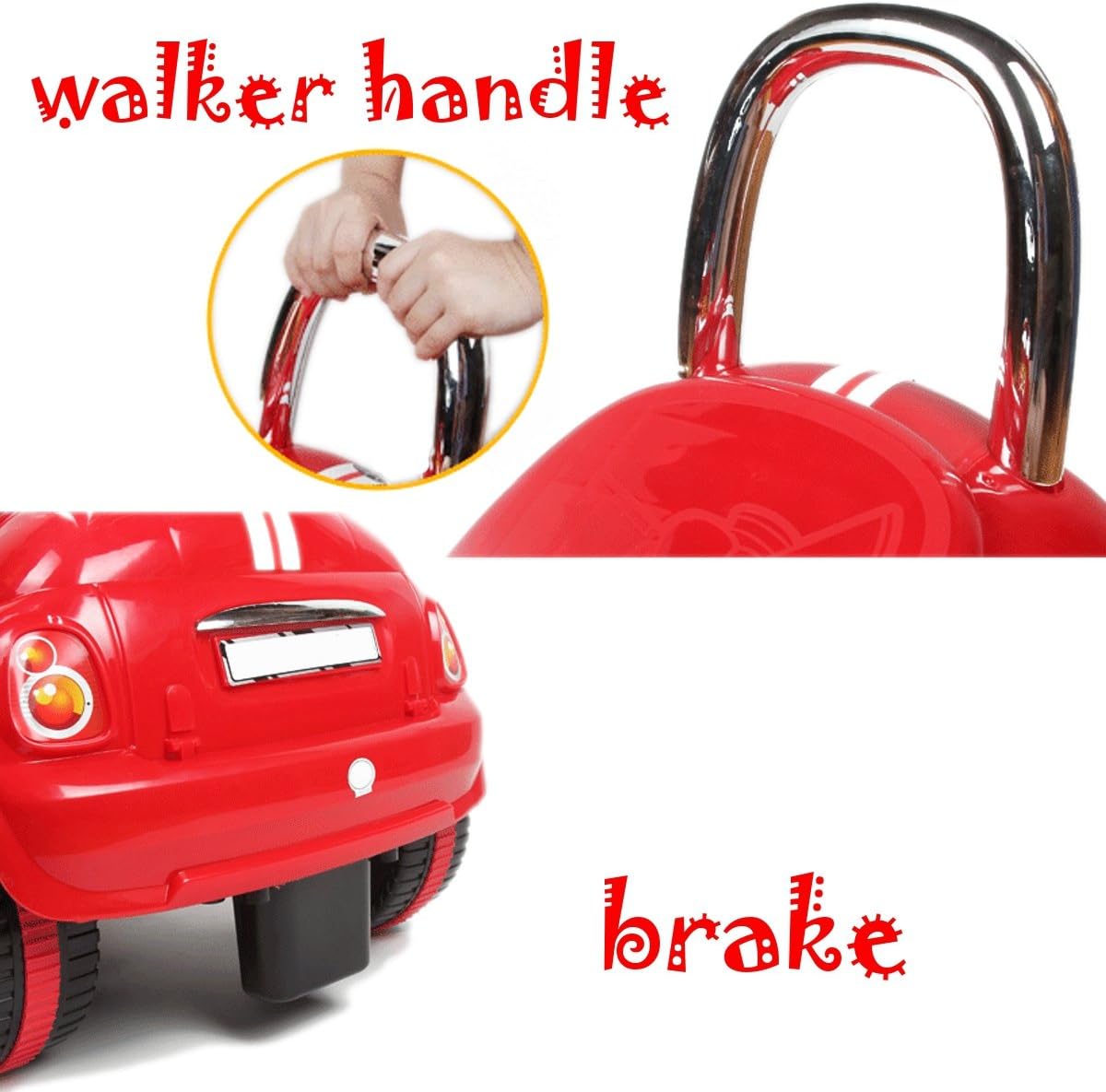 3-in-1 Ride On Car Toy Gliding Scooter with Sound & Light