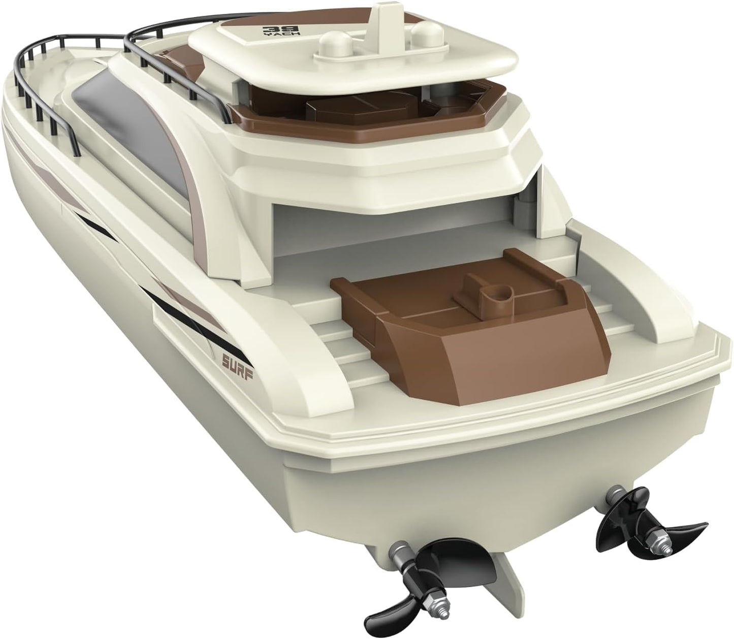 Luxury Modern Yacht, 1/28 RC Boat, 2.4Ghz Radio Remote Control 15” Sailing Cruise, Pool Lake Pond Dual Motors 15kmph Speed Ship, Deluxe Gifts Adults Water Fun Voyage
