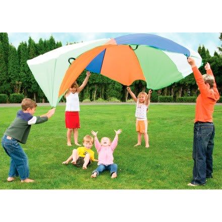tent parachute POCO DIVO 12-foot Play Parachute Kids Canopy Children Wind Tent with 8 handles