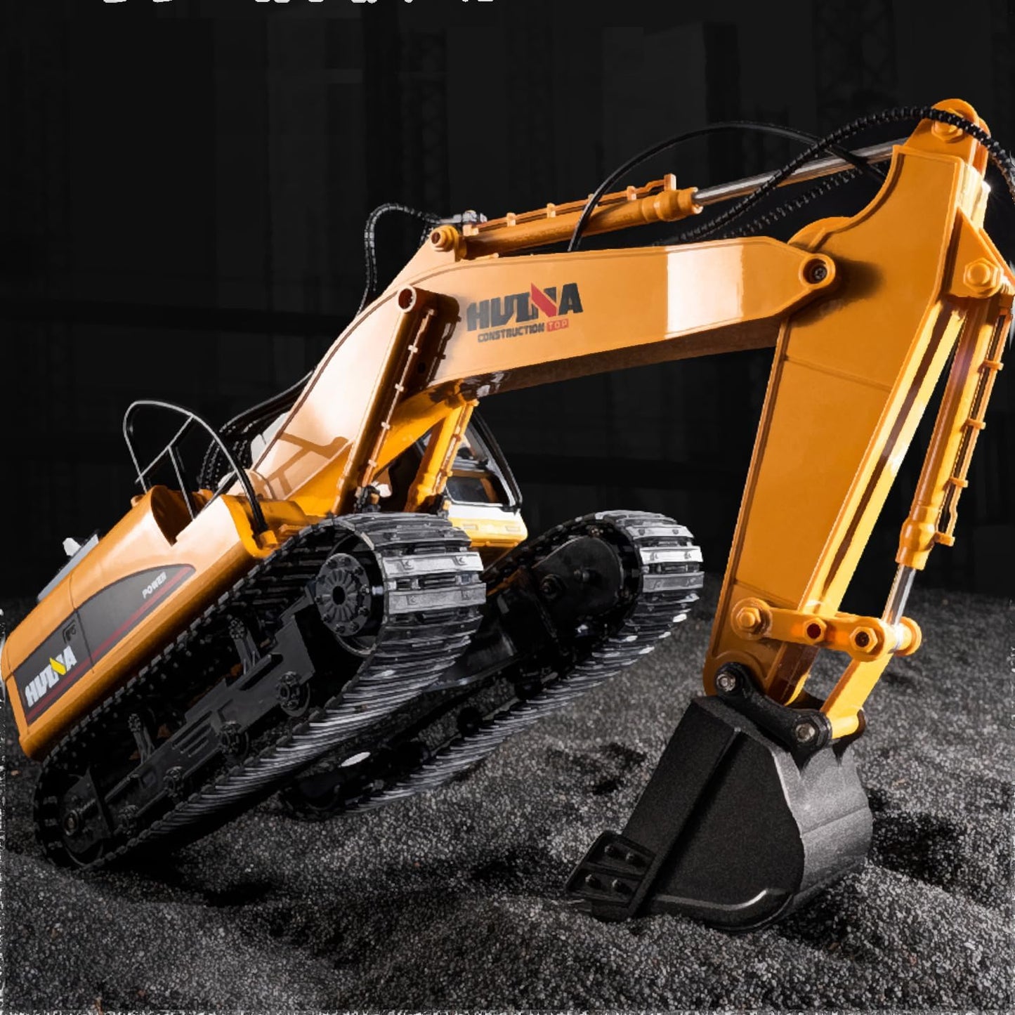 21CH Alloy RC Track Excavator 1/14, Steam Crawler Metal Bucket Construction Vehicle Model, Smoke Sound Lights, 2.4G Radio Control Truck Toy, Demo Play Civil Engine, Kid Boy Gift Adult Hobby