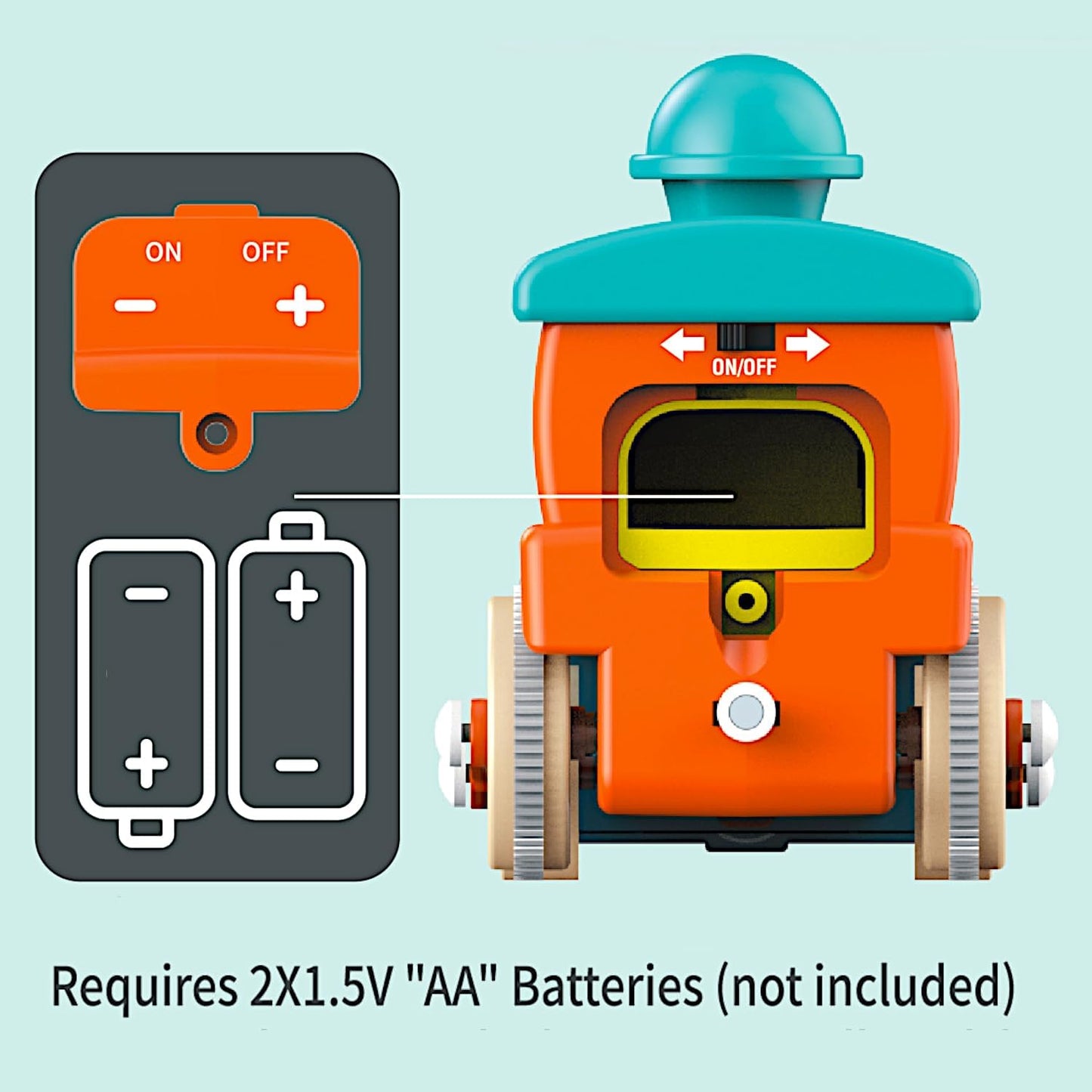 Cartoon Train Set, Electric Music Lighting Locomotive, STEM Toy Engine Truck Kids Tracks Rail, Boys Girls Christmas Birthday Gifts, Children Education Play Railway Model