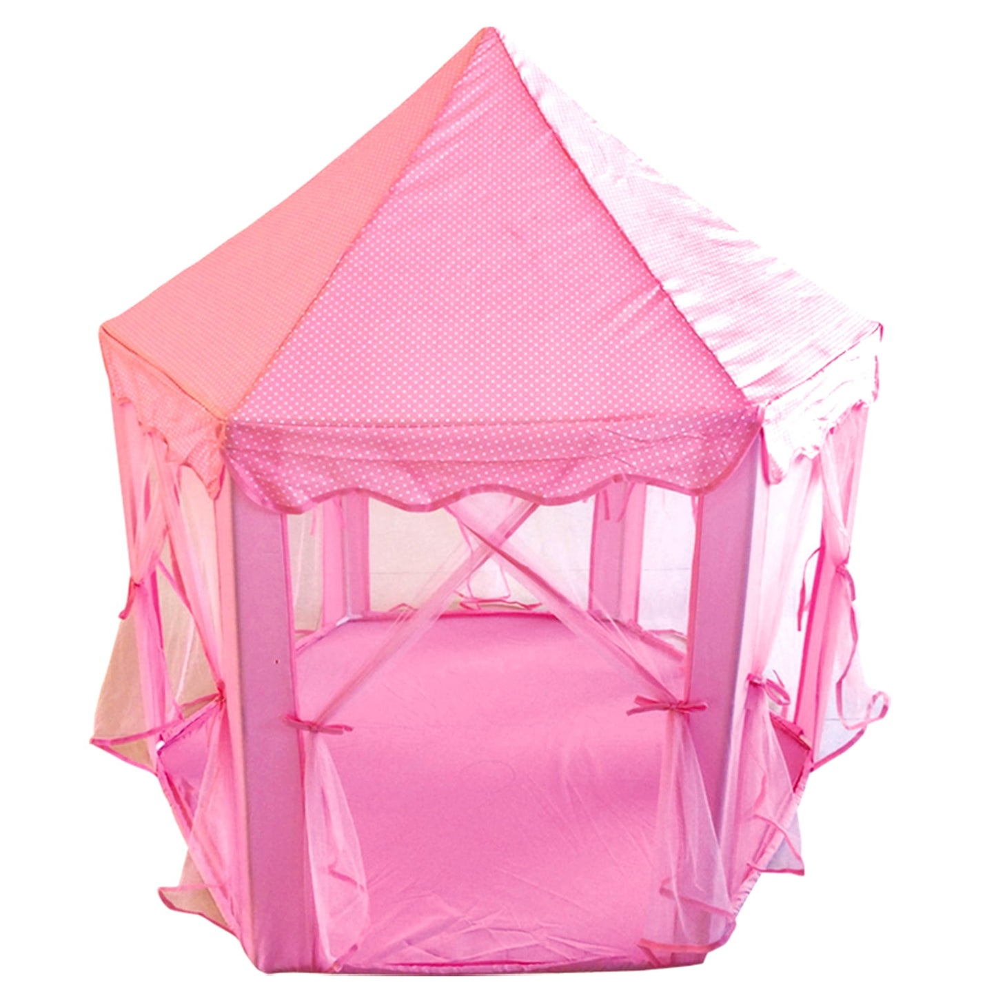 POCO DIVO Royal Gazebo Princess Castle Girls Outdoor Patio Pink Indoor Play Tent Hexagon Toy House