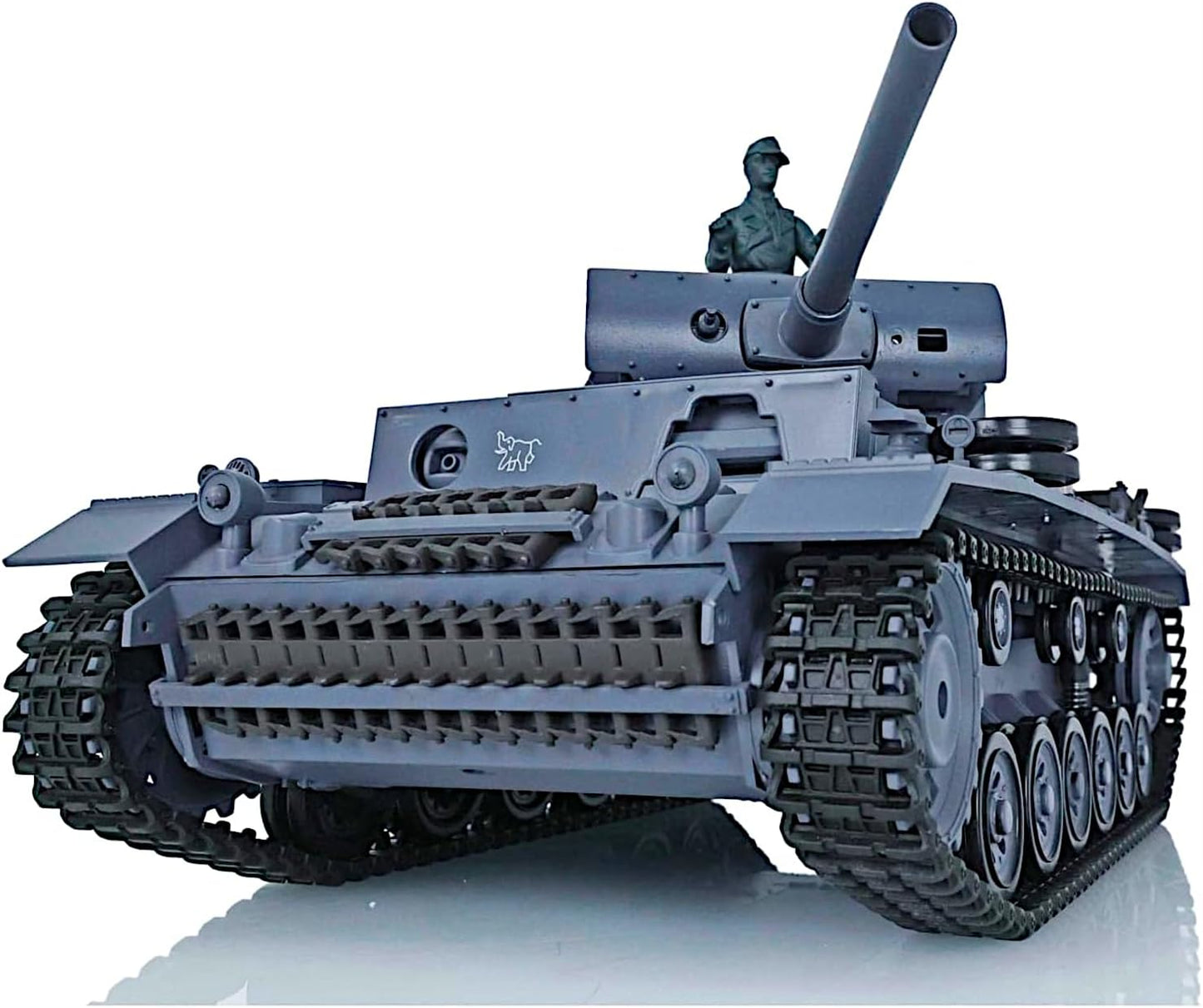 Panzer III Ausf.L German Light Tank, 1/16 RTR RC Armored Fighting Vehicle, Heng Long 3848 S Edition P Version, Airsoft Battle Infrared Combat, Smoke Sound Light Recoil WWII Military Model