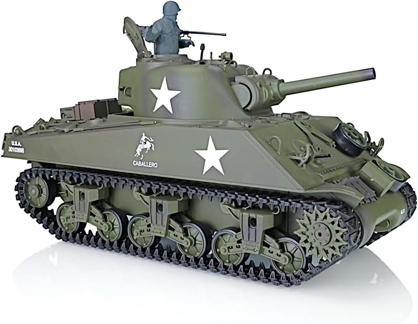 Sherman M4A3 US Medium Tank, 1/16 Scale RTR RC Military Vehicle, Heng Long 3898 Standard Edition P Version, Airsoft BB Battle Infrared IR Fight, Simulate Smoke Sound Light Recoil Model