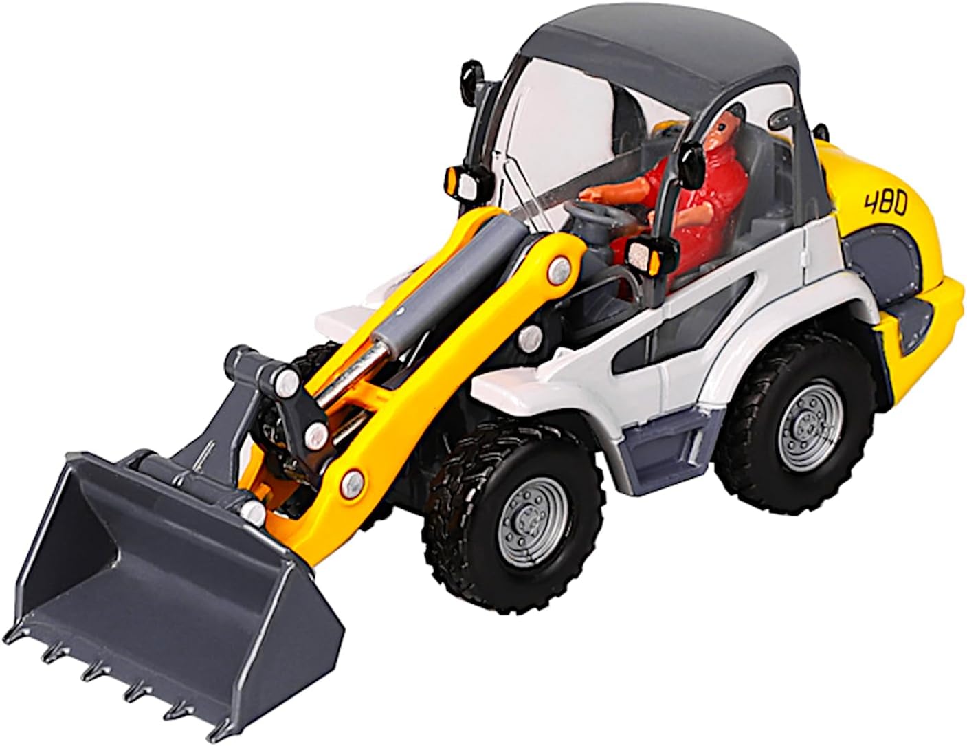 Diecast 1/50 Wheel Loader, Metal Compact Dozer, Heavy Duty Alloy Engine Construction Truck, Action Toy Figure Scale Excavator Model, Kids Boys STEM Education Gift Adult Vehicle Collection