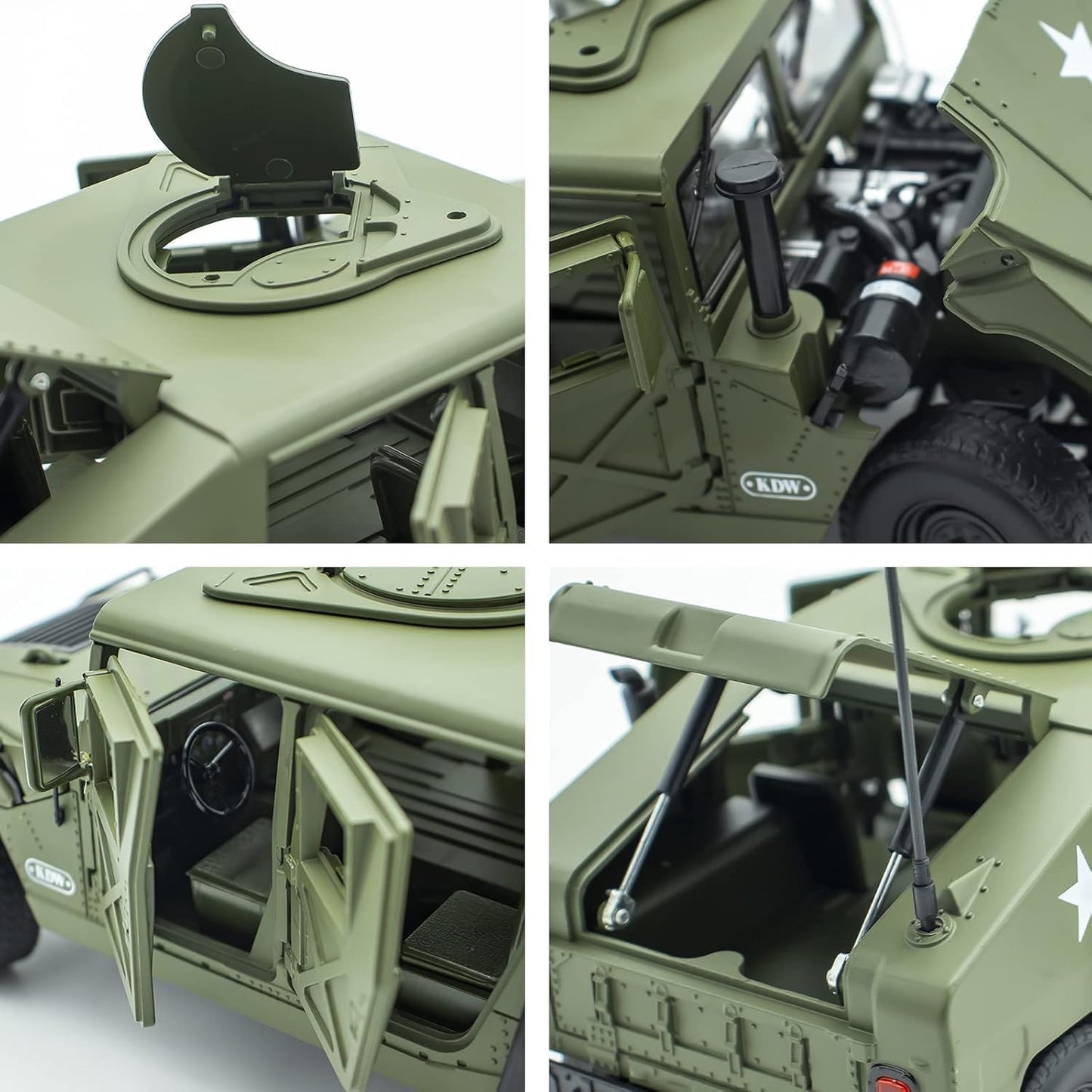 Diecast 1/18 Hmmwv, US Army Utility Truck, Metal Military Armored Vehicle, Heavy Alloy Battlefield Car, Action Play Toy Classic Scale Model, Kids Boys Patriot Gift Adult Craft Collection