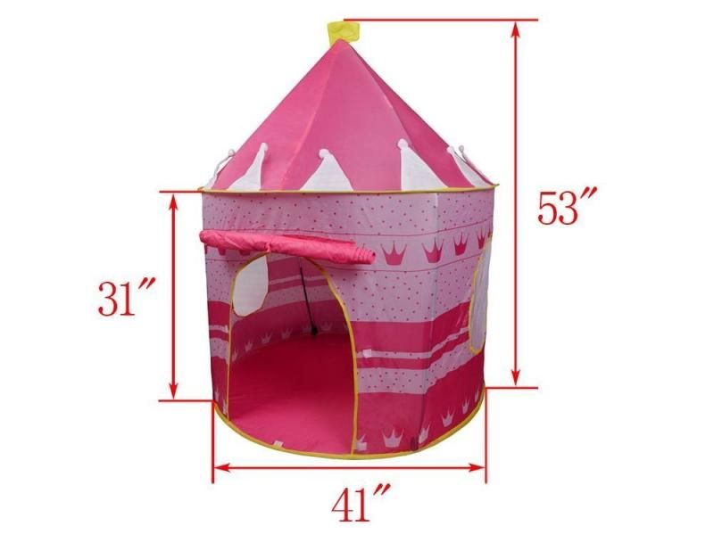 POCO DIVO Crown Princess Castle Girls Outdoor Tent Pink Indoor Play House