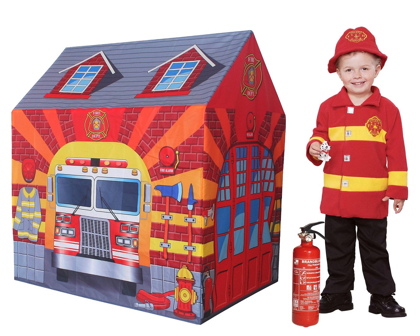 POCO DIVO Fire Station Play Tent Kids Pretend Playhouse