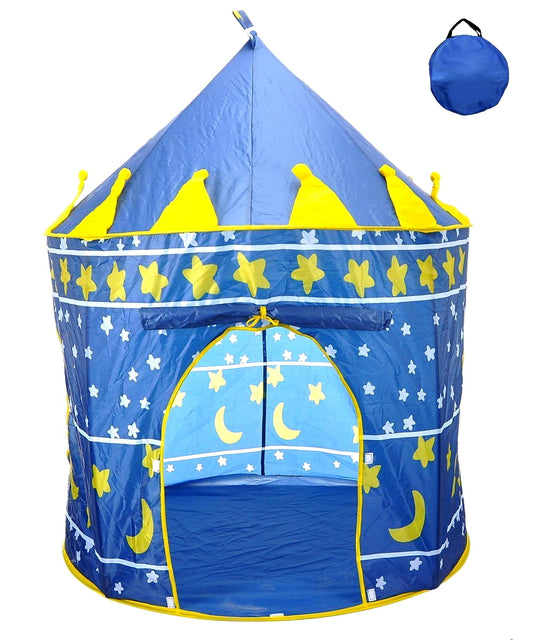 POCO DIVO Star Castle Prince House Indoor Blue Night Tent Outdoor Kids Play Hut