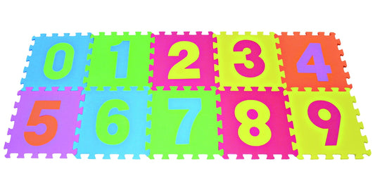 POCO DIVO Numbers Puzzle Play Mat 10-tile Colorful EVA Foam Kids Early Education