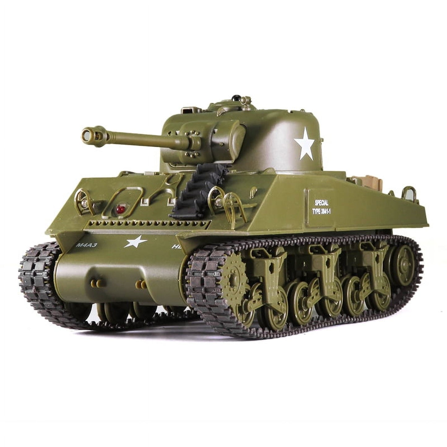 Remote Control 2.4Ghz 1/30 Scale US M4A3 Sherman RC Infrared Battle Tank w/Sound and Lights RC RTR