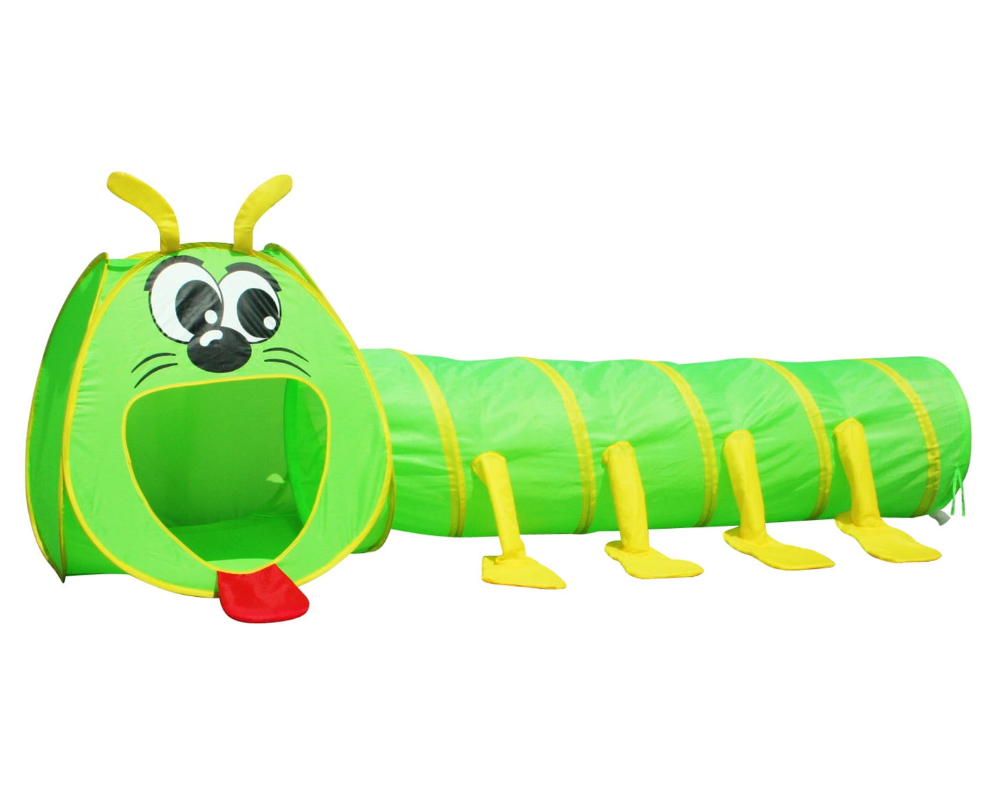 POCO DIVO Big Mouth Caterpillar Tent 2pc Pop-up Children Play Tunnel Kids Discovery Station